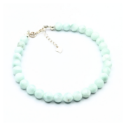 Soft Green Amazonite Bracelet With Sterling Silver