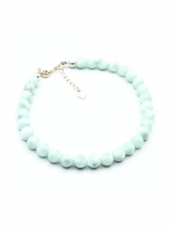 Soft Green Amazonite Bracelet With Sterling Silver