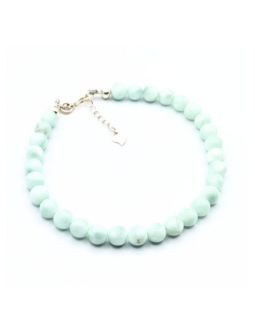 Soft Green Amazonite Bracelet With Sterling Silver