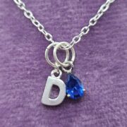 Blue Sapphire Initial Birthstone Necklace _20250613_051409_0004