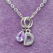 Rose Quartz Initial Birthstone Necklace _20250613_044810_0000