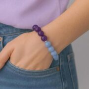 Amethyst and Aquamarine Gemstone Bracelet