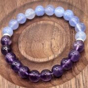 Amethyst and Aquamarine Gemstone Bracelet 2