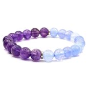 Amethyst and Aquamarine Gemstone Bracelet 3