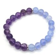Amethyst and Aquamarine Gemstone Bracelet 4