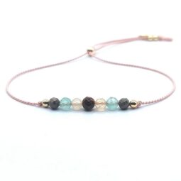 Abundance and Success Gemstone Silk Cord Bracelet