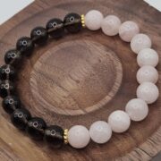 Rose Quartz & Smokey Quartz Bracelet