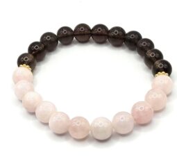 Rose Quartz & Smokey Quartz Bracelet
