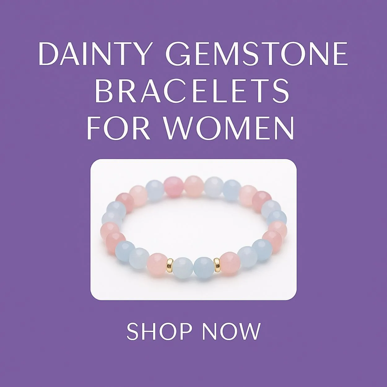 Dainty Gemstone Bracelets for Women