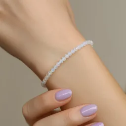 Dainty Moonstone Stretch Bracelet for Women