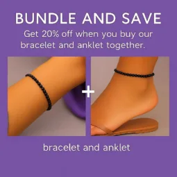Black Onyx Bracelet & Anklet Set