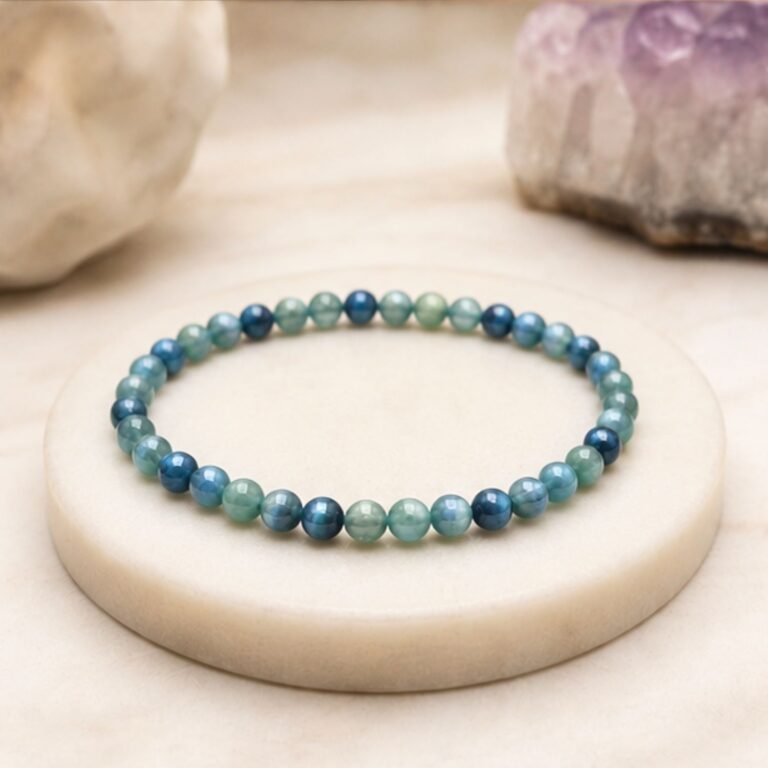 Rare blue-green AAA Kyanite bracelet for women