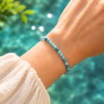 Rare blue-green AAA Kyanite bracelet for women