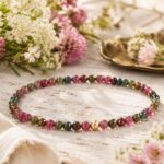 Rainbow tourmaline anklet bracelet