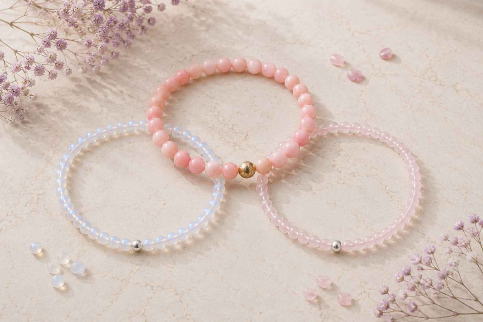 Handcrafted gemstone anklets by Divine by Design Jewelry