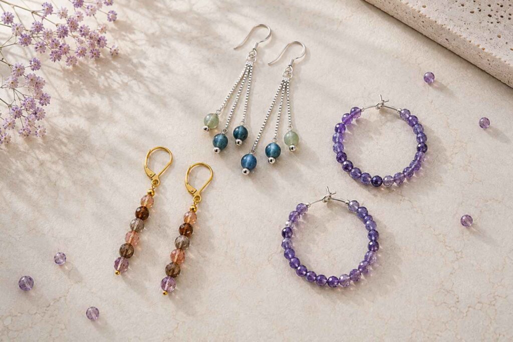 Handcrafted gemstone earrings by Divine by Design Jewelry