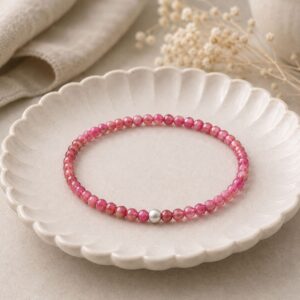 Pink tourmaline bracelet