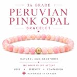 Peruvian pink opal bracelet for women