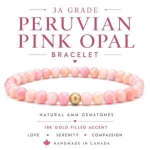 Peruvian pink opal bracelet for women