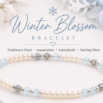 Winter Blossoms™ Bracelet | Aquamarine, Labradorite & Freshwater Pearl Bracelet for Women | Handmade in Canada