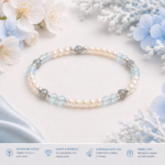 Winter Blossoms™ Bracelet | Aquamarine, Labradorite & Freshwater Pearl Bracelet for Women | Handmade in Canada