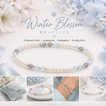 Winter Blossoms™ Bracelet | Aquamarine, Labradorite & Freshwater Pearl Bracelet for Women | Handmade in Canada