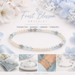 Winter Blossoms™ Bracelet | Aquamarine, Labradorite & Freshwater Pearl Bracelet for Women | Handmade in Canada