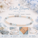 Winter Blossoms™ Bracelet | Aquamarine, Labradorite & Freshwater Pearl Bracelet for Women | Handmade in Canada