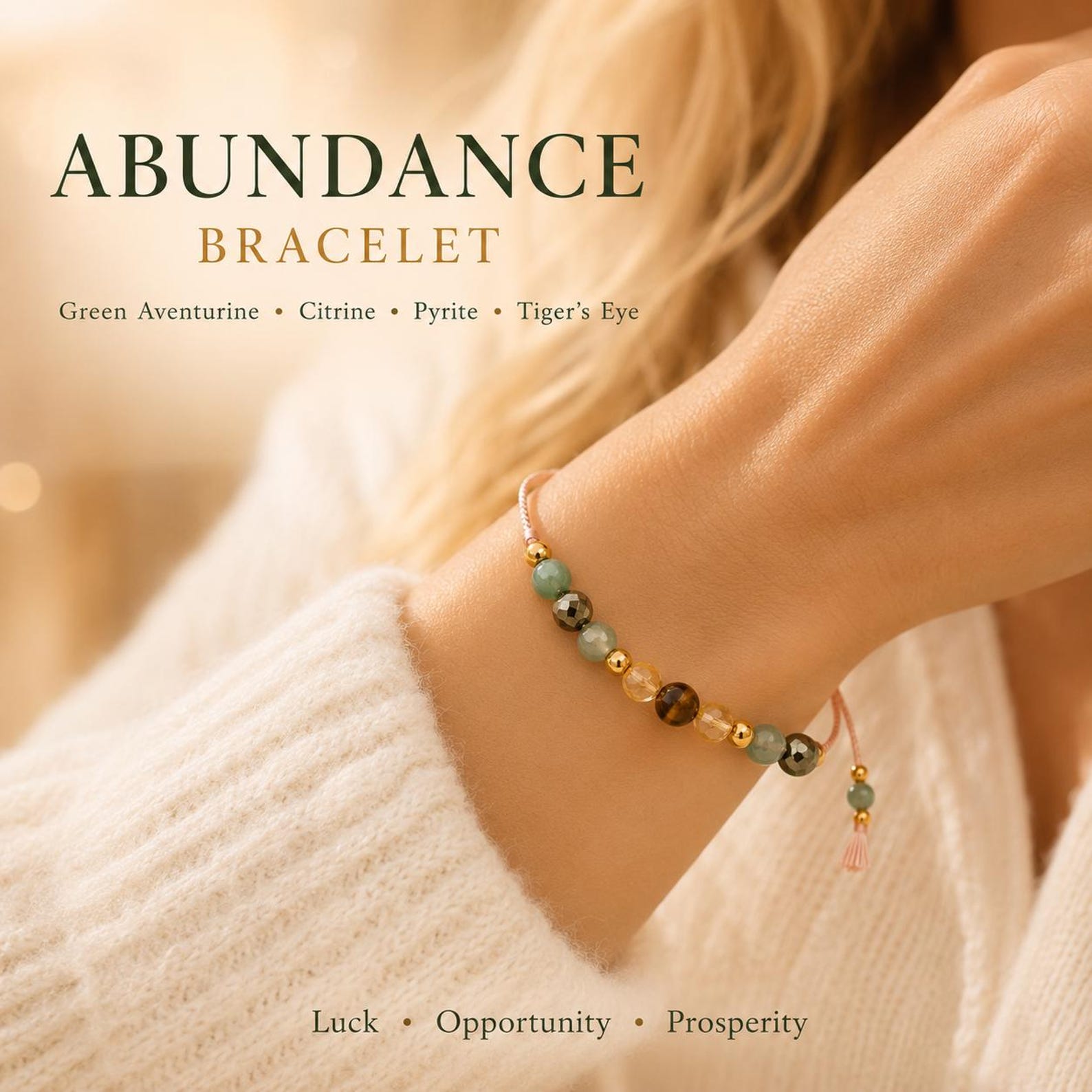 Abundance silk cord bracelet