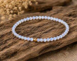 8a grade blue Flash Rainbow Moonstone bracelet